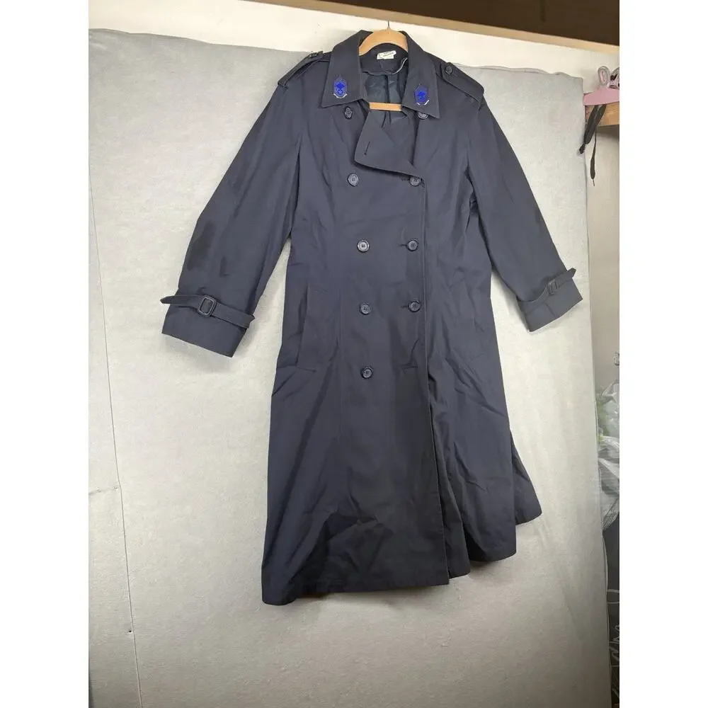 Air Force Military Water Resistant Trench Coat Women Sz 16 S‎ W/ 2 Airforce Pin